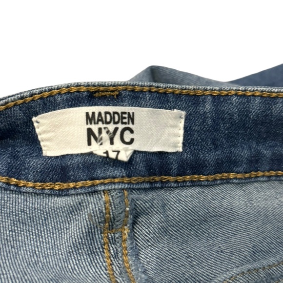NWT Madden NYC ultra high rise Wide leg patchwork jeans Juniors size 17 - Picture 7 of 13